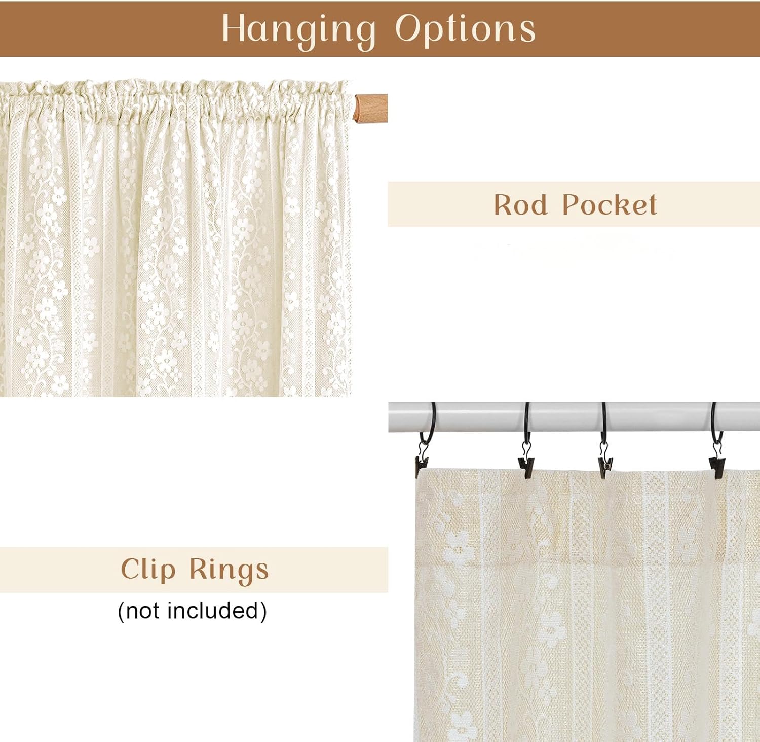 ASPMIZ Linen Curtains for Bedroom, Double Layered Boho Curtain for Living Room Farmhouse Curtain 84 Inch Length 2 Panels Set, Rustic Curtains & Drapes Rod Pocket with Tiebacks, 52 x 84 Inch, Beige