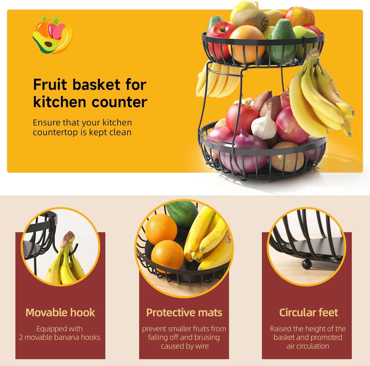 2 Tier Fruit Basket