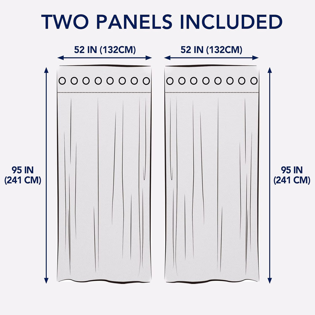 PureFit Outdoor Curtains for Patio Waterproof Weatherproof, UV Resistant Outside Curtains for Gazebo, Front Porch, Pergola, Sun Blocking Privacy Curtain, 52W x 95L inch, Set of 2, Beige