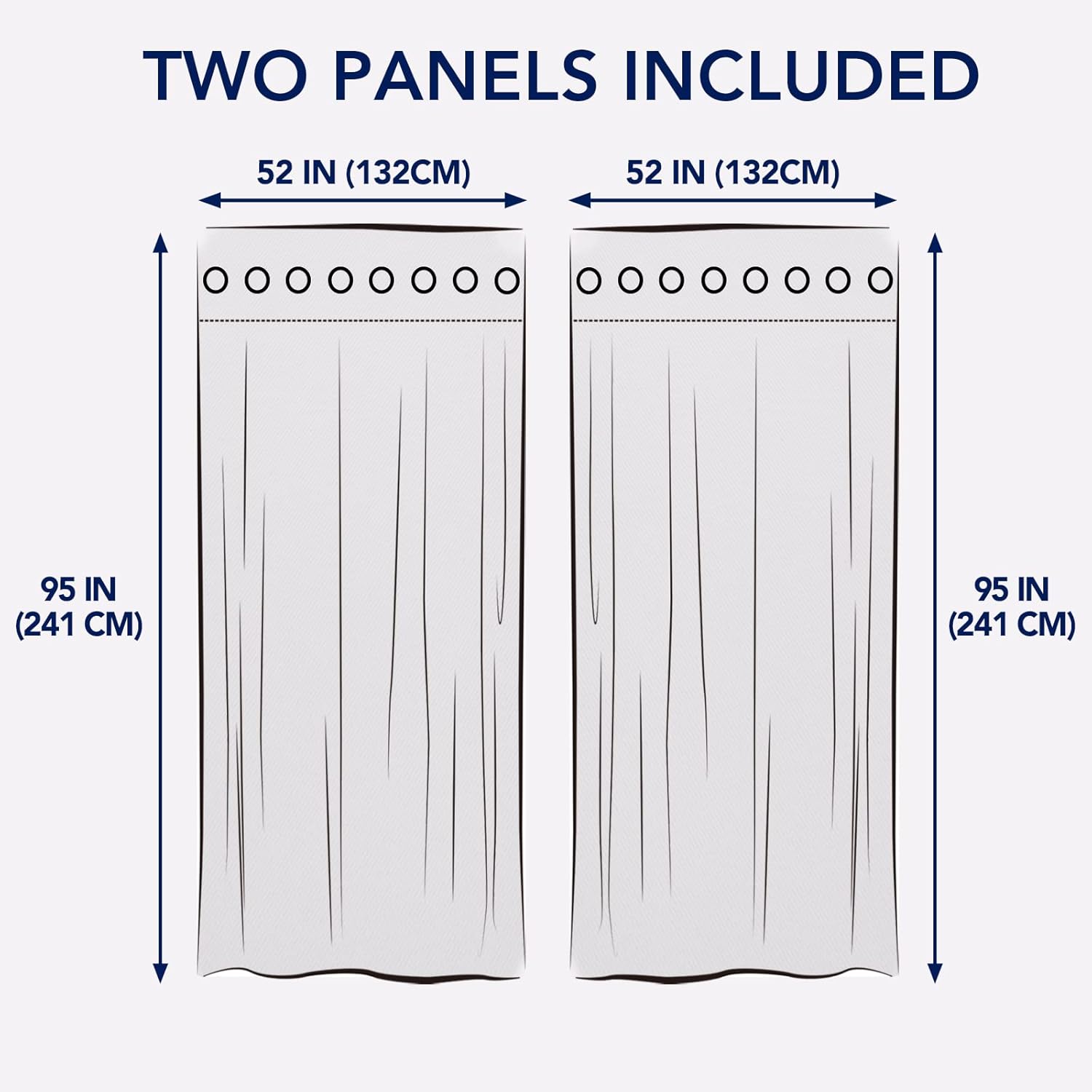 PureFit Outdoor Curtains for Patio Waterproof Weatherproof, UV Resistant Outside Curtains for Gazebo, Front Porch, Pergola, Sun Blocking Privacy Curtain, 52W x 95L inch, Set of 2, Beige