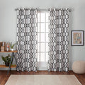 EXCLUSIVE HOME Kochi Light Filtering Linen Blend Grommet Top Curtain Panel Pair, 54"x84", Teal