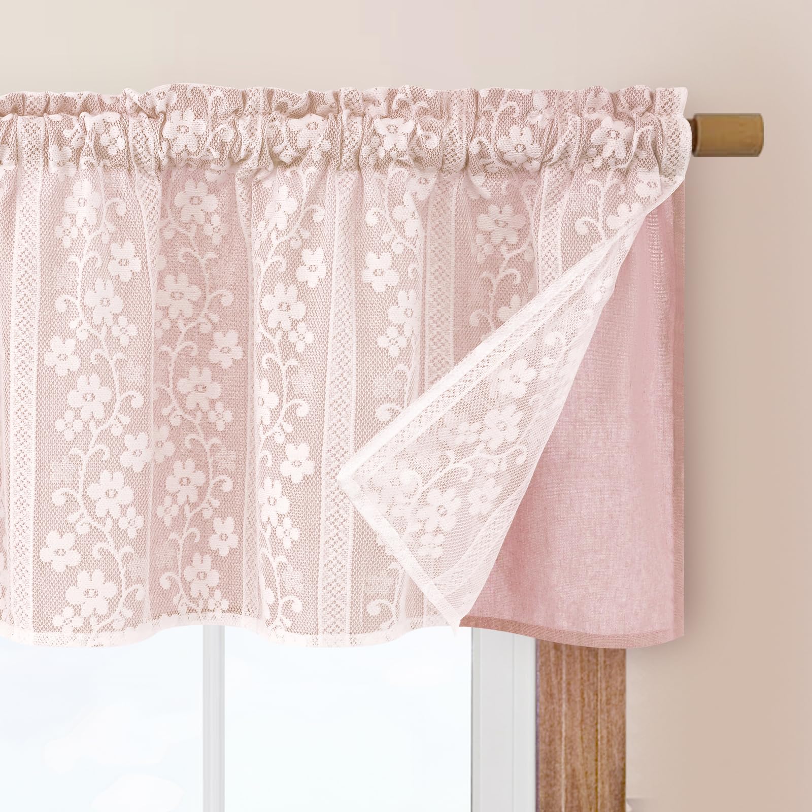 ASPMIZ Linen Curtains for Bedroom, Double Layered Boho Curtain for Living Room Farmhouse Curtain 84 Inch Length 2 Panels Set, Rustic Curtains & Drapes Rod Pocket with Tiebacks, 52 x 84 Inch, Beige