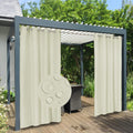 Easy-Going 100% Waterproof Outdoor Curtains Windproof Weatherproof Porch Curtains, Premium Thick Outdoor Privacy Grommet Top Panels for Patio, Gazebo and Pergola, 2 Panels, 54x84 inch, Dark Grey