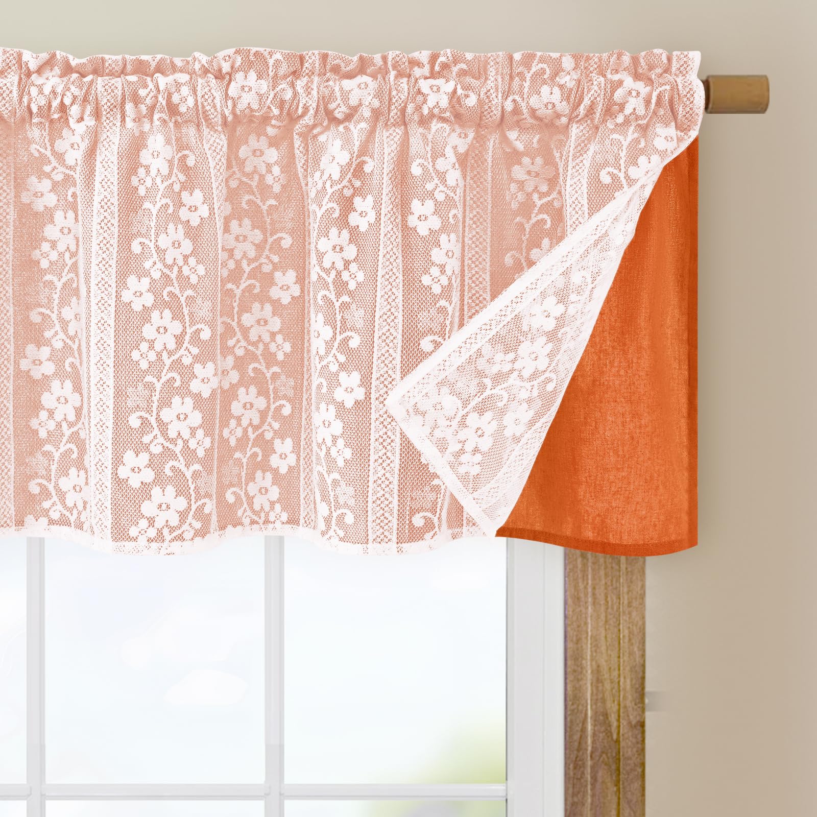 ASPMIZ Linen Curtains for Bedroom, Double Layered Boho Curtain for Living Room Farmhouse Curtain 84 Inch Length 2 Panels Set, Rustic Curtains & Drapes Rod Pocket with Tiebacks, 52 x 84 Inch, Beige
