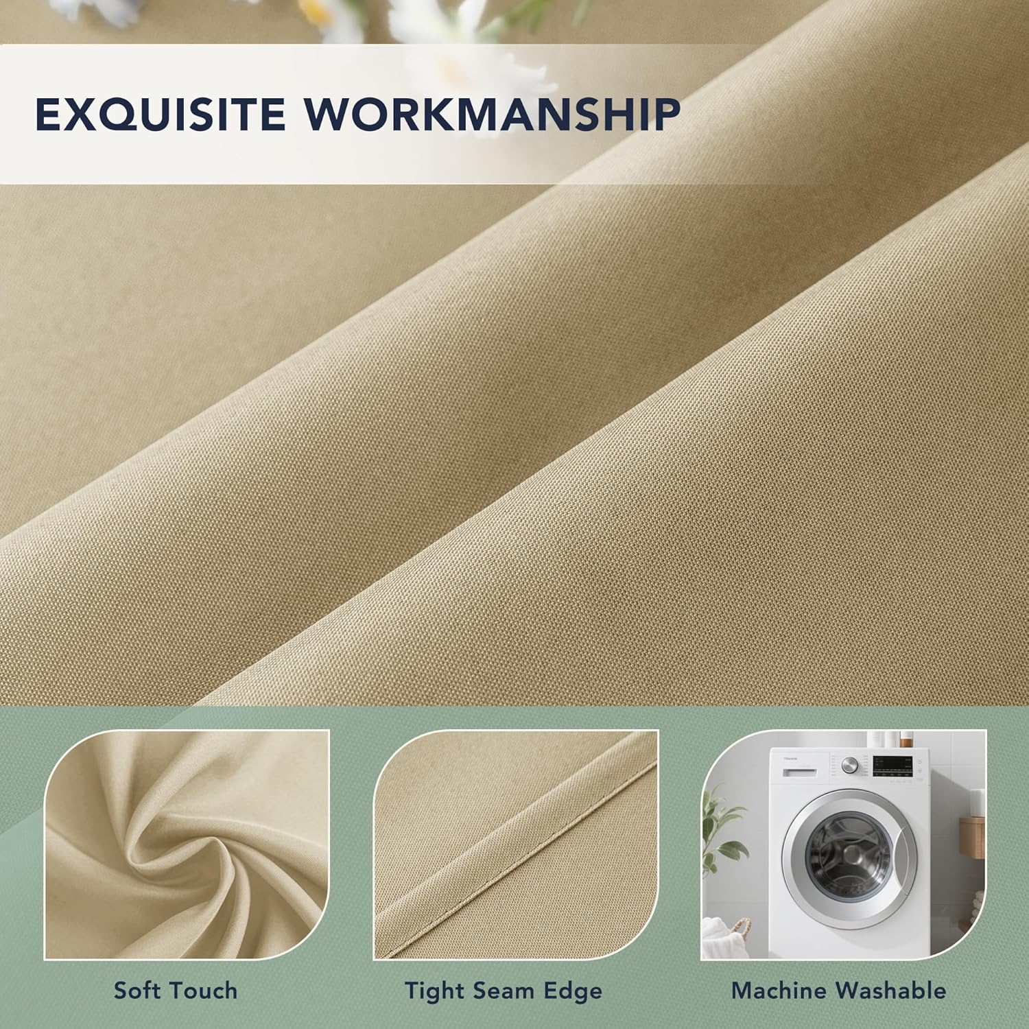 Outdoor Curtains for Patio Waterproof - 8 Panels Privacy Weatherproof Outside Curtains with Grommets for Pergola, Gazebo, Porch, Cabana, Balcony, 54 x 84 Inch, Cream