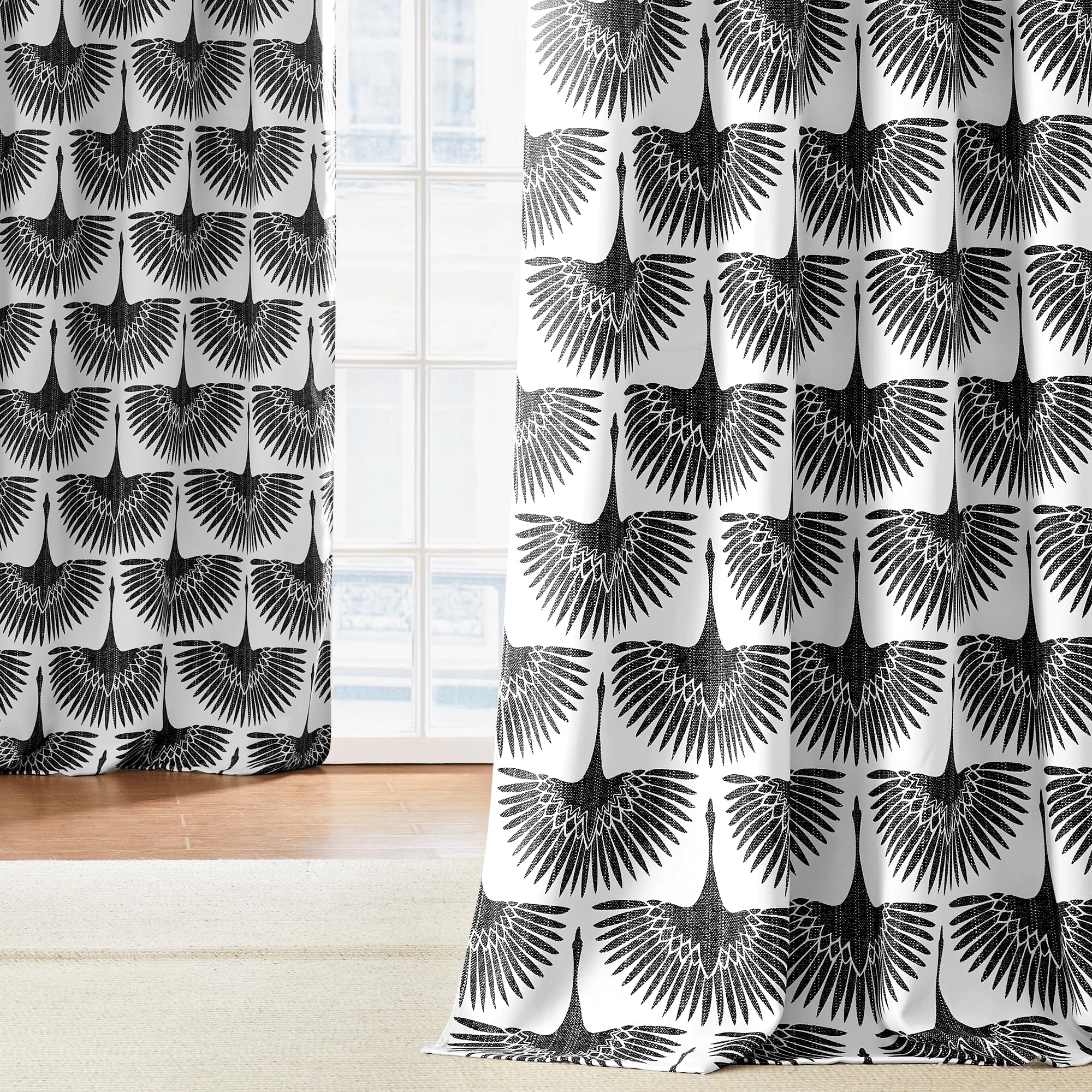 KGORGE Natural Linen Curtains - Semi Sheer Curtains 84 inches Long Geometric Print Window Decor Privacy Protect Light Filtering Drapes for Bedroom Office Basement, 2 Panels, Taupe